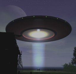 ufo flying at night